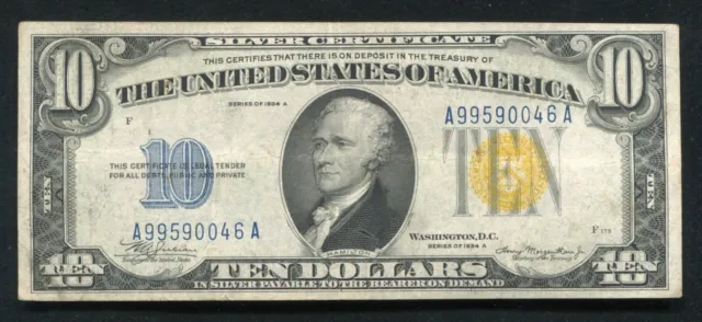 Fr. 2309 1934-A $10 Ten Dollars “North Africa” Silver Certificate Extremely Fine