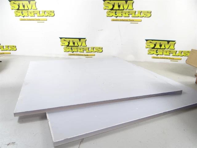 2 PC LOT OF CLEAR PLEXIGLASS PLASTIC SHEETS 1/2" X 24" x 24"