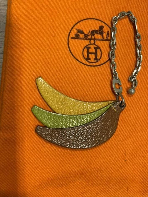 Auth Hermes key ring fruit key chain banana 2204