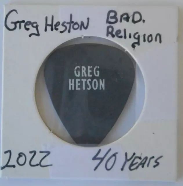 Greg Heston Bad  Religion Tour Issued Guitar Pick  40TH Anniversary  Tour 2022
