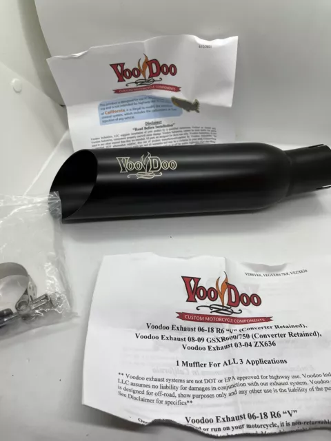 Voodoo Suzuki GSXR600/750 '08-09 - Shorty Slip-On Exhaust Muffler VEGSXR6/7K8B