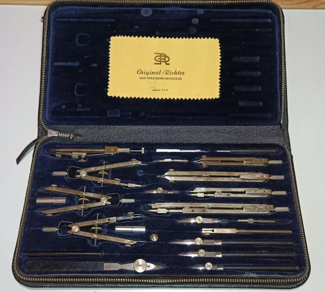 DRAFTING DRAWING SET ORIGINAL RICHTER Leonardo XI DDR Germany Vintage VTG