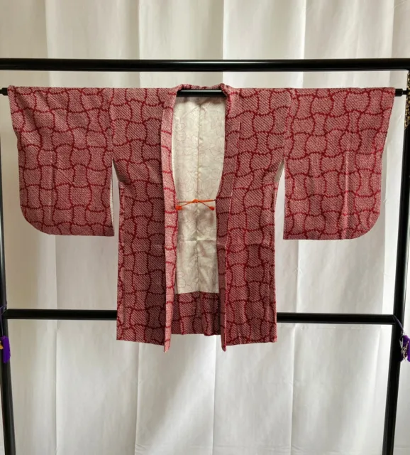 Vintage Japanese Shibori Haori Jacket - Antique  Haori Silk Kimono Jacket