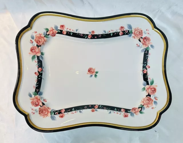 Rare Vtg Arita Victoria's Garden Rectangular 14” Serving Platter - Gorgeous!