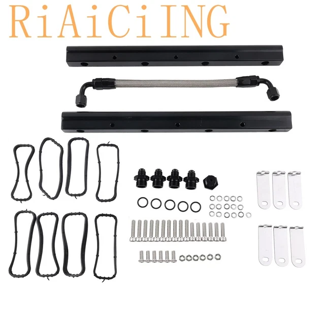 Gasket Hardware Fuel Rail Kit Billet Intake Manifold w/ for LS LS1 LS2 LS3 LS6