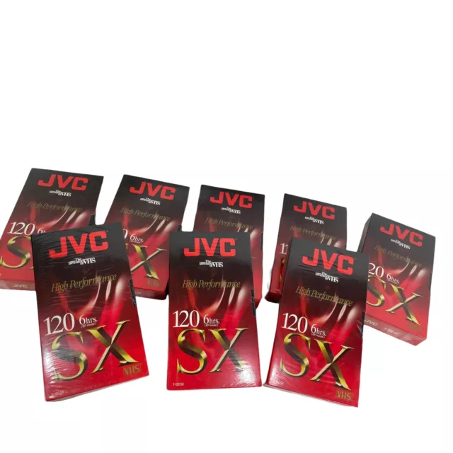 JVC 8 Lot NEW VHS Blank Video Cassette Tapes 6 Hours High Performance T120SX