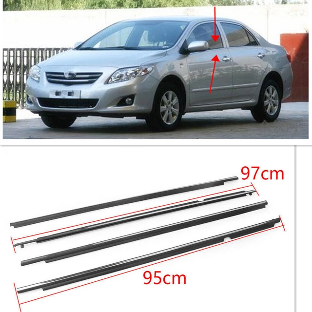 4x Car Black Window Door Seal Belt Weatherstrip For Toyota Corolla 2009-2012 uk
