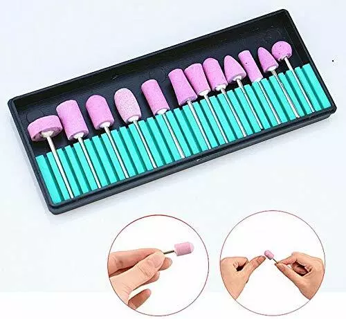 Set Di Punte Per Fresa Unghie Nail Art Manicure Pedicure Accessori Bellezza Donn