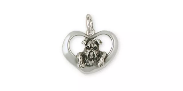Brussels Griffon Charm Handmade Sterling Silver Dog Jewelry GR29-C