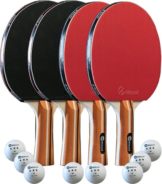 Ping Pong Paddles Sets - Portable Table Tennis Paddle Set with Ping Pong Padd...