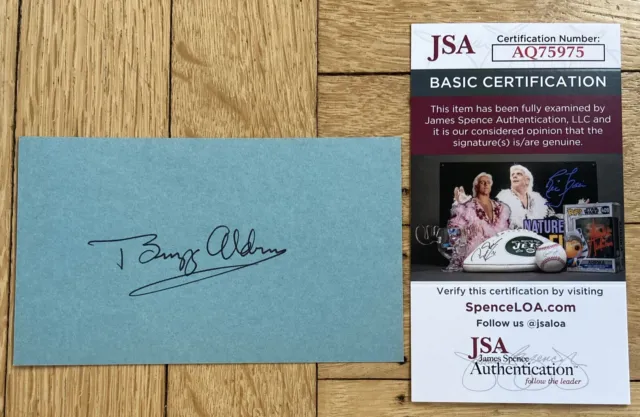 + BUZZ ALDRIN NASA Apollo 11 Astronaut Signed Autograph 3x5 Index Card JSA COA
