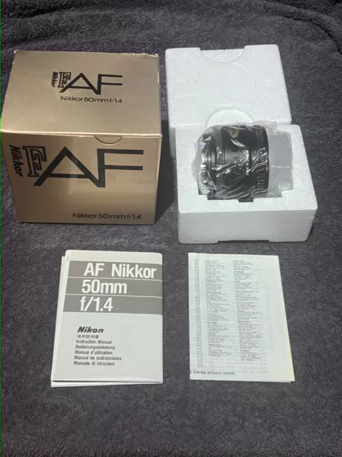 Brand New Mint Nikon AF Nikkor 50mm f/1.4 Lens JAPAN - LOOK!! No Reserve!!