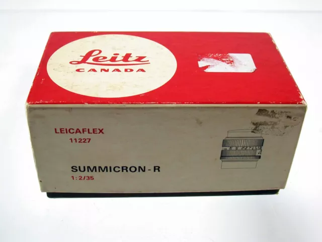 LEICA nur Verpackung only original box Summicron-R 2/35 35mm F2 2 35 11227 /18