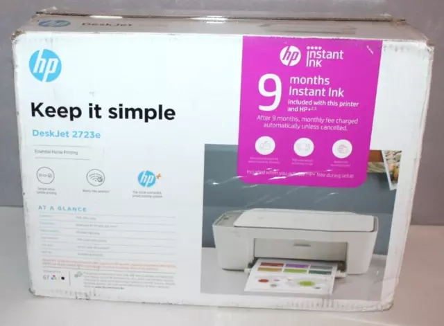 Impresora todo en uno inalámbrica de inyección de tinta a color HP Deskjet 2723E