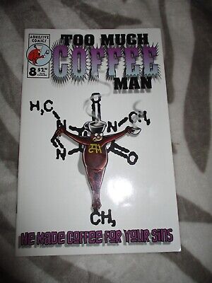 Too Much Coffee Man #8 Adhesive Comics   GREAT CONDITION!!!!  FREE SHIPPING!