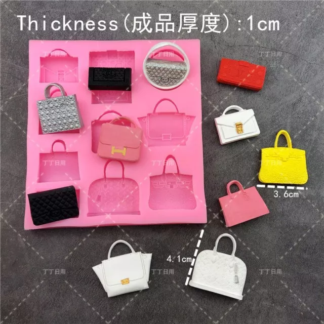 Lady Purse Bag Silicone Mold Cake Chocolate Mould Bake Fondant Molds Diy 3d 1pc