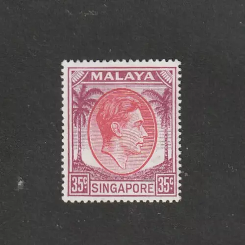 SINGAPORE  G6 1952  35 cents Scarlet&Purple sg 25a  Perf 17.5 x 18  LMM -  A3234