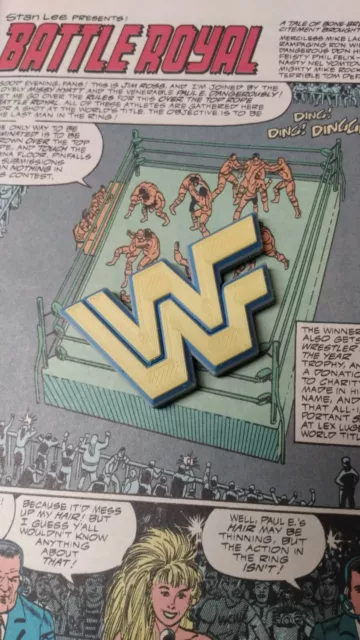 World Wrestling Federation WWF Tri-Color Logo Refrigerator Magnet
