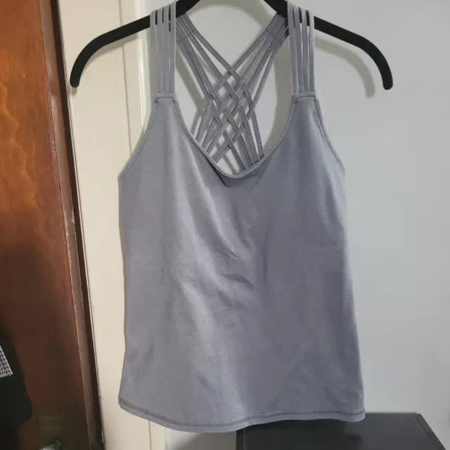 Calvin Klein Performance tank top med. Gray, strappy, built in bra, breathable