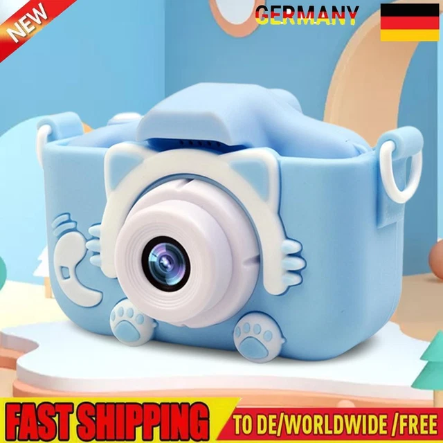 Cute Camcorder 1080P Digital Video Camera Portable Gifts for Kids (Blue)
