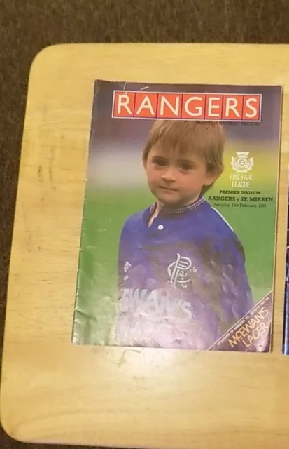 Glasgow Rangers V St. Mirren 1987/88