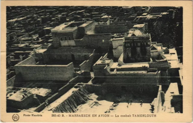 CPA AK MAROC MARRAKECH en avion La casbah Tameslouth Flandrin (37872)