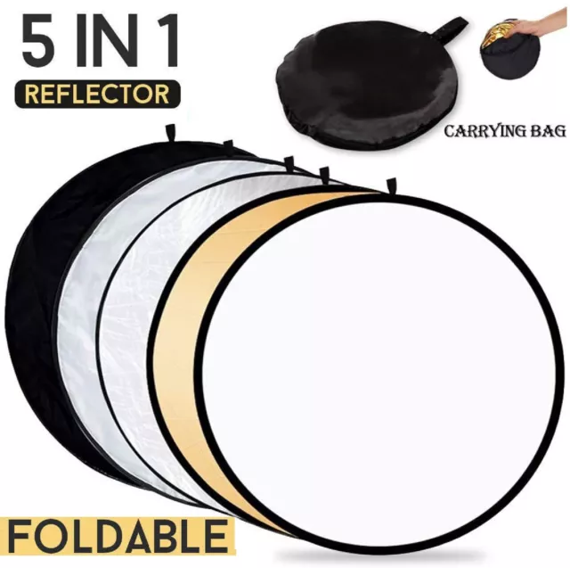 60cm 5 in 1 Multi Disc Studio Photography Light Collapsible Handhold Reflector