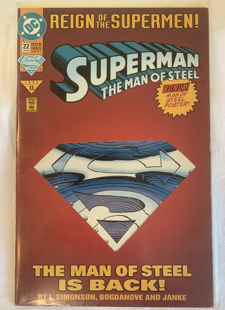 Superman The Man of Steel DC Comics #22 June 93 Reign of the Supermen
