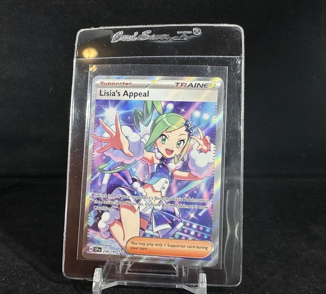 234 191 pokemon card Lisia's Appeal Full Art 234/191 Surging Protected in magnetic acrylic case and featuring a striking image of the captivating character Lisia's Appeal #234/191 - Tudo