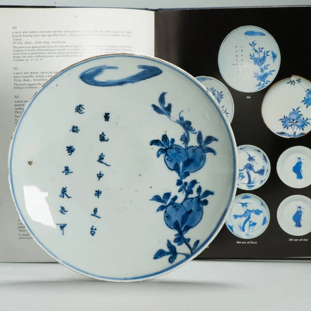 ANTIQUE MING TIANQI Chinese Porcelain Kosometsuke Dish Flowers Poem antique-ming-tianqi-chinese-porcelain-kosometsuke-dish-flowers-poem