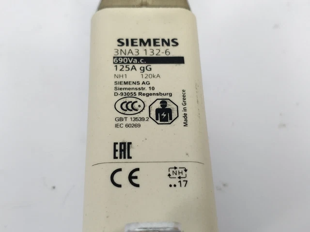 Siemens 3NA3132-6 LV Hrc Fusible Élément, NH1 3