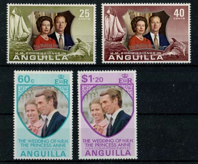 Anguilla QEII collection 1972/9 Silver Wedding Jubilee, Interiors MNH  3-scans G