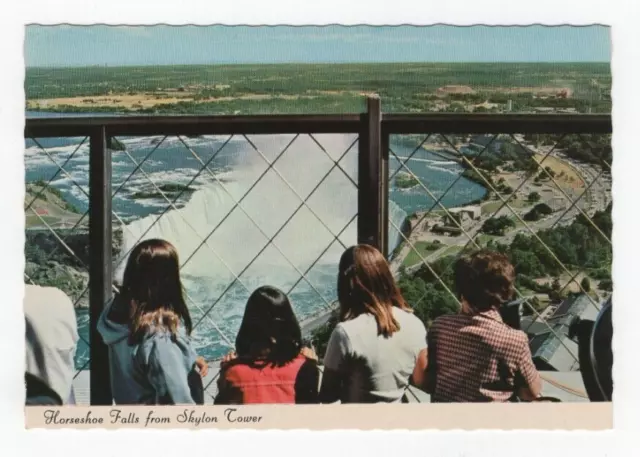 Niagara Falls Ontario Horseshoe Falls from Skylon Tower Vintage Postcard Unpostd