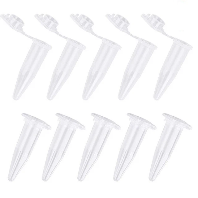 1000Pcs  Centrifuge Tubes 1.5Ml Raduated Clear Plastic Centrifuge Vials with FT2
