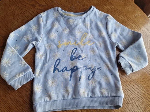 bambina 3-4 anni floreale ditsy smile felpa maglione top vestiti invernali giorno dopo