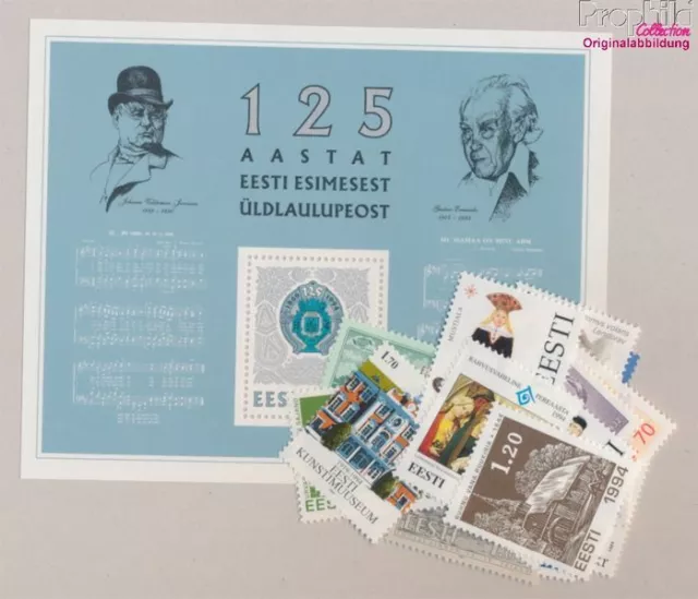 Briefmarken Estland 1994 Mi 221-244 Jahrgang 1994 komplett postfrisch (10161914