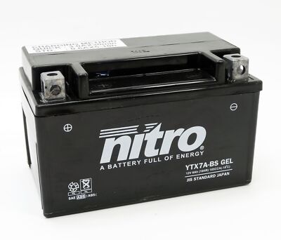 BATTERIA PER SYM MIO 50 2016 NITRO ntx7a/ytx7a-bs SLA AGM GEL chiuso 