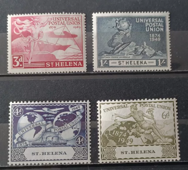 SAINTE HELENE 1949 UPU  lot 4  timbres neufs avec charnière Y&T# 114 à 117
