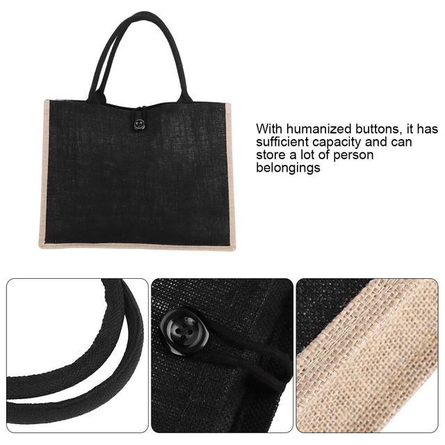 Sac à Main En Toile De Jute à Grande Capacité De Stockage Pour Le Shopping En