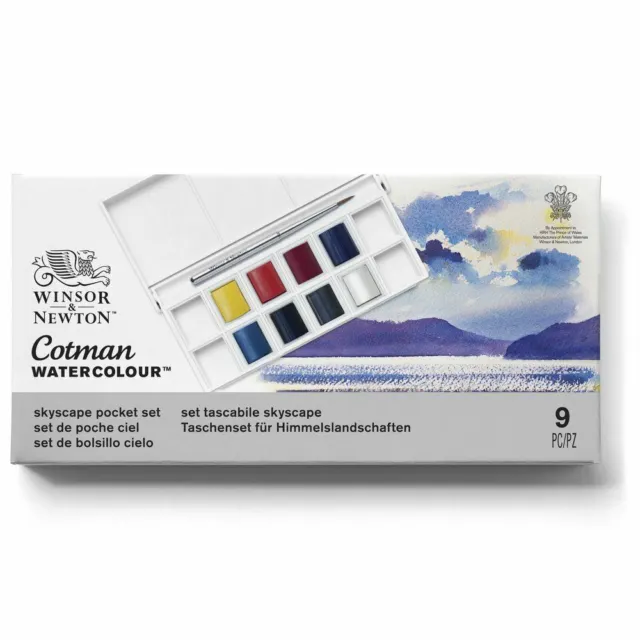 Winsor & Newton Cotman Watercolour Paint SKYSCAPE POCKET SET 9pc