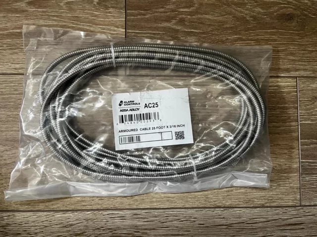 Assa Abloy Alarm Controls AC25 Armored Cable Cover 25' new