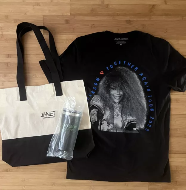 Janet Jackson Together Again Tour 2023 VIP Tote Bag Tumbler + T-Shirt NEW