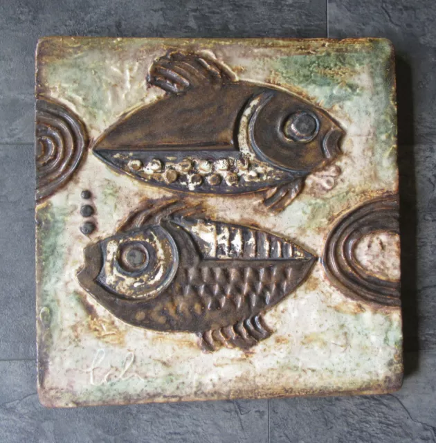 großes keramikbild fische_____schäffenacker - keramik____________ 46 x 46 cm