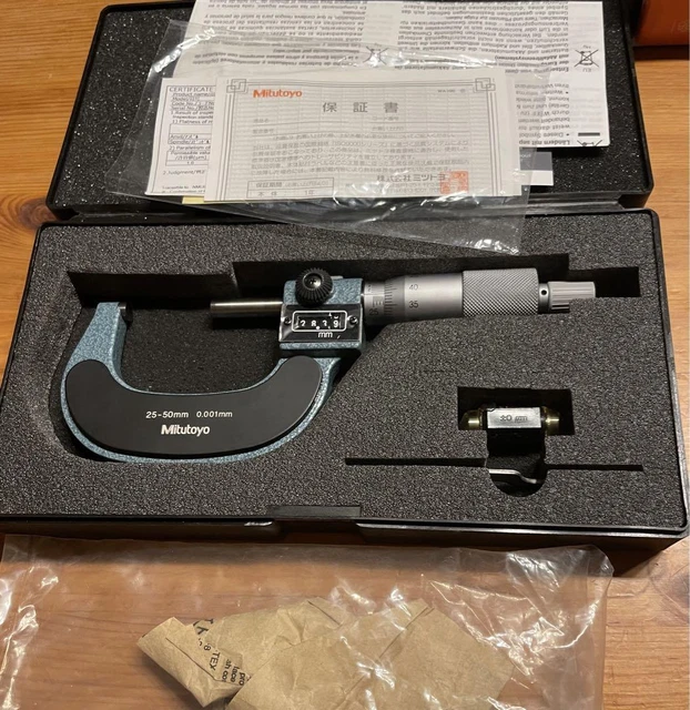 Mitutoyo 193-112 Micrometer M820-50VA 25-50/0.001mm with Vernier Lacquer