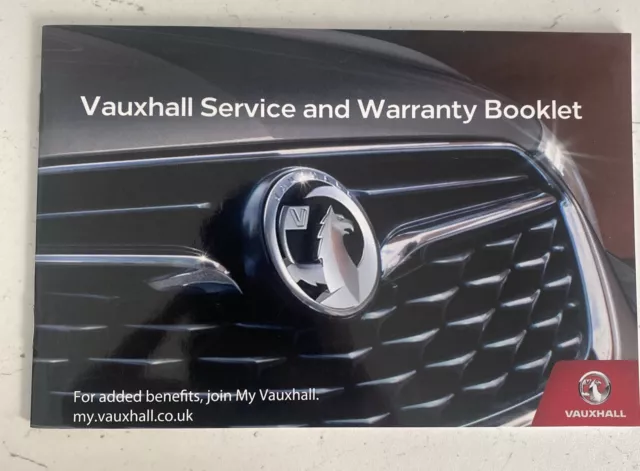 GENUINE Vauxhall Service Book - NEW - No stamps