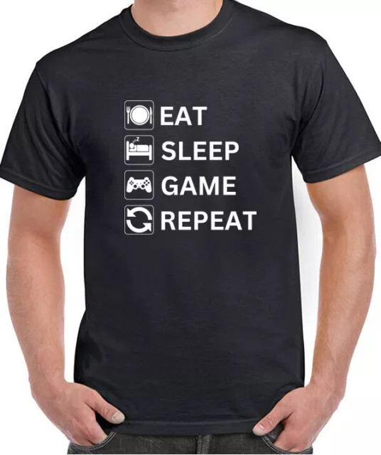 Eat Sleep Game Repeat Gamer Gaming T-Shirt