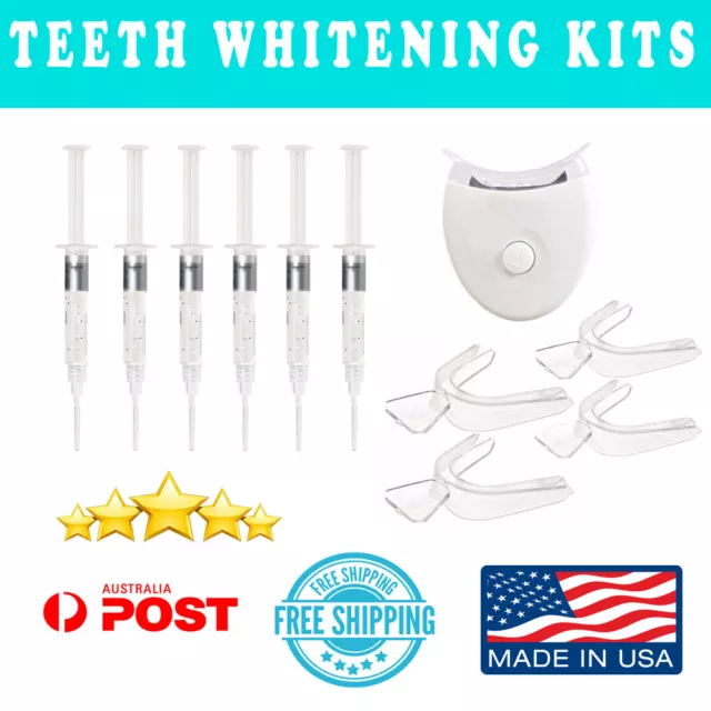 Carabamide Pearly White Teeth Whitening Kit LED 6 MONTH SUPPLY AU STOCK USA MADE