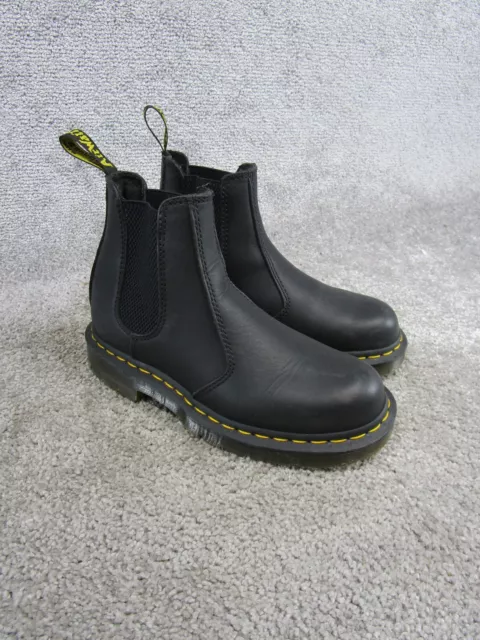WOMENS DR MARTENS 2976 Chelsea Boots Size 6 Black Smooth Leather