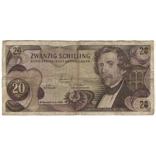 [#129301] Geldschein, Österreich, 20 Schilling, 1967-07-02, KM:142a, SGE