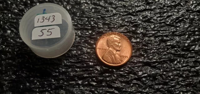 1955 UNC/ Red Lincoln Wheat Cent / Penny !!